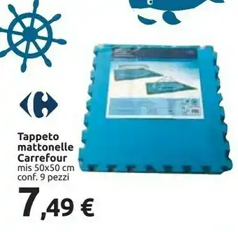 Carrefour Carrefour Tappeto Mattonelle 50x50 Cm offerta