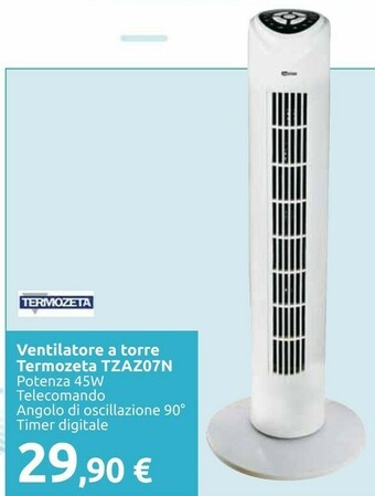Carrefour Termozeta Ventilatore A Torre Tzaz07n offerta