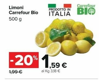 Carrefour Carrefour Bio Limoni offerta