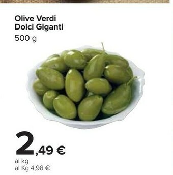 Carrefour Olive Verdi Dolci Giganti offerta