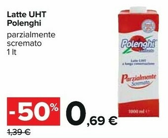 Polenghi Latte UHT Parzialmente Scremato 1000 G(ml)