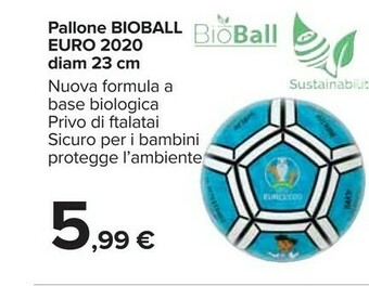 Bioball Pallone Biòball Euro 2020 Diam 23 Cm