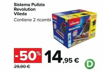 Carrefour Vileda Box Revolution Sistema Lavapavimenti offerta
