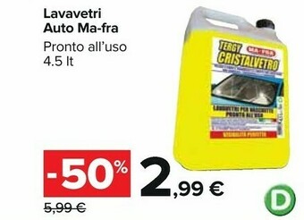 Carrefour Ma-fra Lavavetri Auto offerta