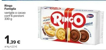 Carrefour Pavesi Pavesi - Ringo Vaniglia 330 g(ml) offerta