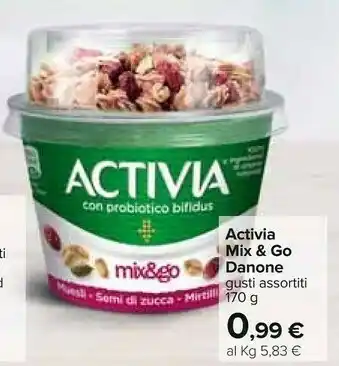 Carrefour Activia Mix & Go Granola & Miele 170 G(ml) offerta