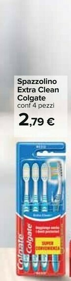 Carrefour Colgate Spazzolino Extra Clean offerta