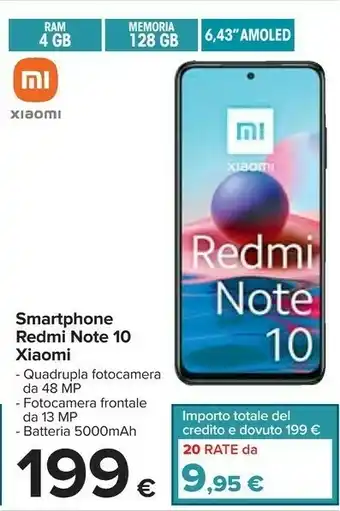 Carrefour Xiaomi Redmi Note 10 offerta