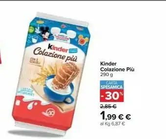 Carrefour Ferrero Kinder Colazione Più 290 G(ml) offerta