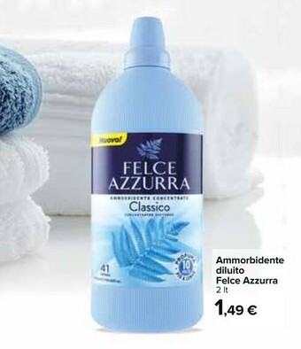 Carrefour Felce Azzurra Ammorbidente Diluito offerta