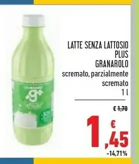 Conad Granarolo Granarolo Latte Senza Lattosio Plus Scremato, Parzialmente Scremato 1l offerta