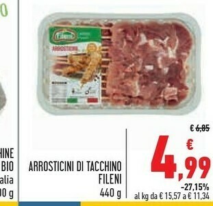 Conad Fileni Arrosticini Di Tacchino 440 G offerta