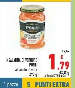 Conad Ponti Ponti Insalatina Di Verdure All'aceto Di Vino 290 G offerta