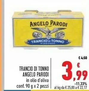 Conad Angelo parodi Angelo Parodi - Trancio di Tonno in Olio di Oliva offerta