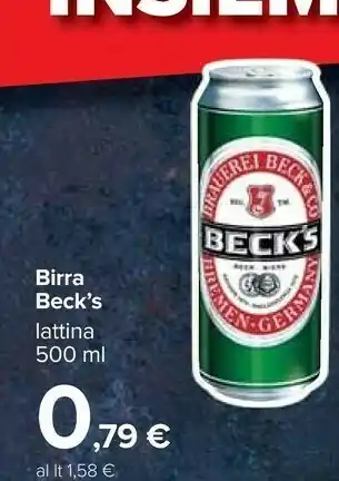 Carrefour Becks Beck's - Birra 500 g(ml) offerta