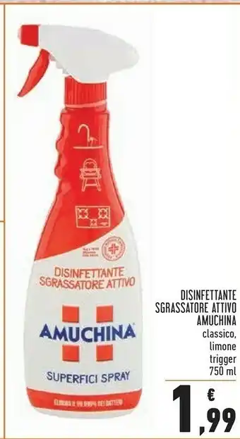 Conad Amuchina amuchina disinfettante Sgrassatore attivo classico/ limone/ trigger offerta