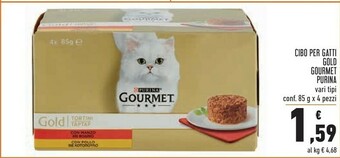 Conad Purina Cibo Per Gatti Gold Gourmet offerta