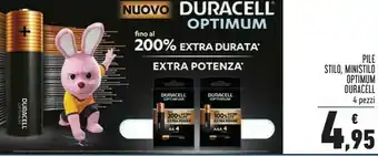 Conad Duracell duracell Pile stilo/ ministilo optimum offerta