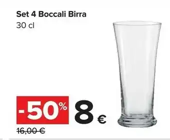 Carrefour Set 4 Boccali Birra offerta