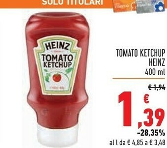 Conad Heinz Tomato Ketchup 400 G(ml) offerta