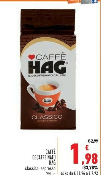 Conad Hag Caffè Classico 250 G(ml) offerta