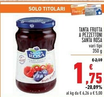 Conad Santa rosa Confettura Di Mirtilli Selvatici Con Tanta Frutta A Pezzettoni 350 G(ml) offerta
