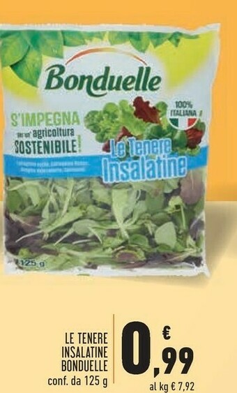 Conad Bonduelle Le Tenere Insalatine 125 G(ml) offerta
