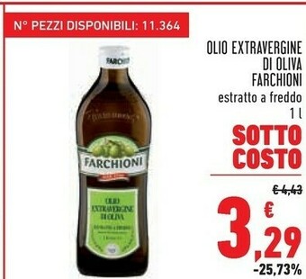 Conad Farchioni Olio Extravergine Di Oliva Estratto A Freddo 1000 G(ml) offerta