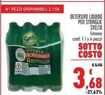 Conad Svelto Detersivo Liquido Per Stoviglie offerta