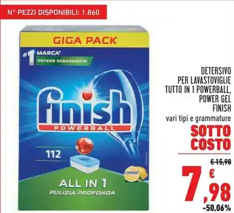 Conad Finish Detersivo Lavastoviglie Powerball offerta