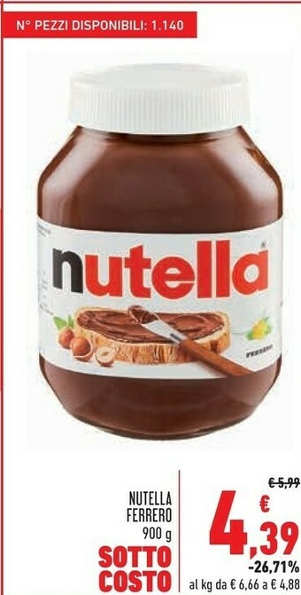 Conad Ferrero Nutella 900 G(ml) offerta
