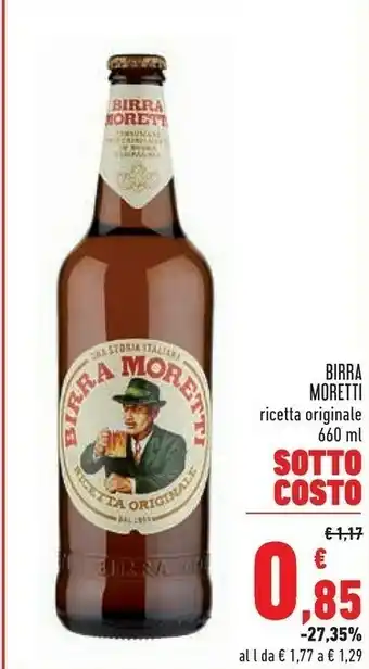 Conad Moretti Birra 660 G(ml) offerta
