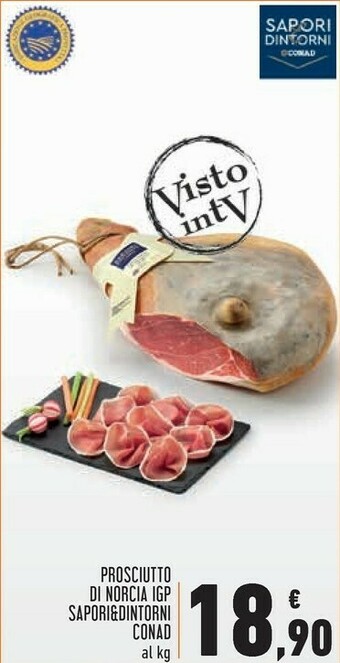 Conad Sapori & Dintorni Conad Prosciutto Di Norcia IGP offerta