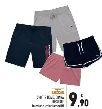 Conad Lonsdale Tuta shorts uomo donna lonsdale offerta