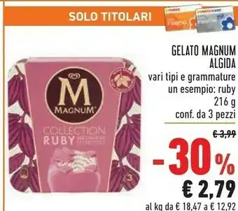 Conad Algida Gelato Magnum Ruby 216 G offerta