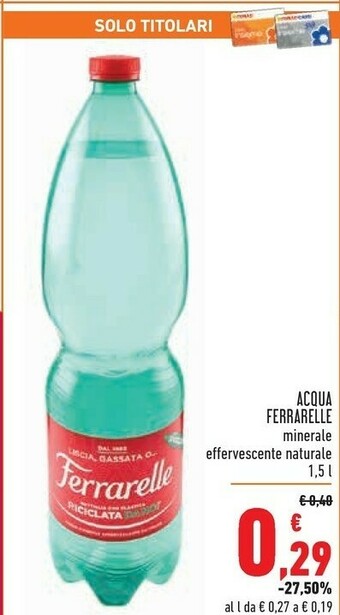ferrarelle Acqua minerale effervescente naturale