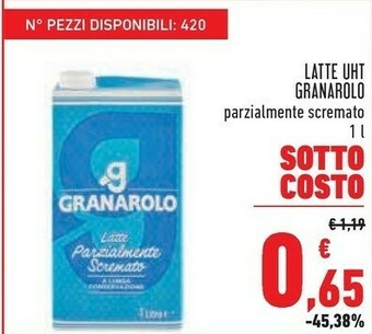 Conad Granarolo Latte Fresco Parzialmente Scremato offerta