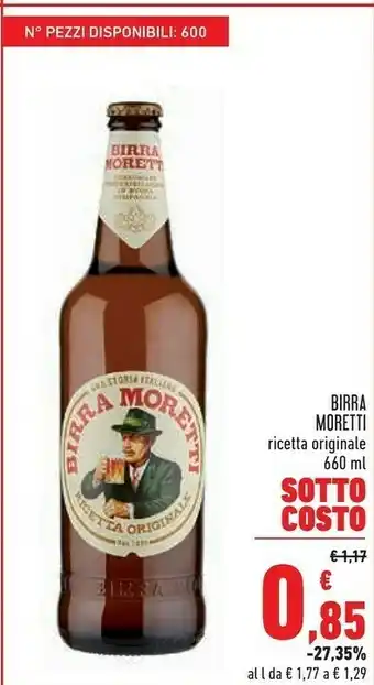 Conad moretti Birra ricetta originale offerta