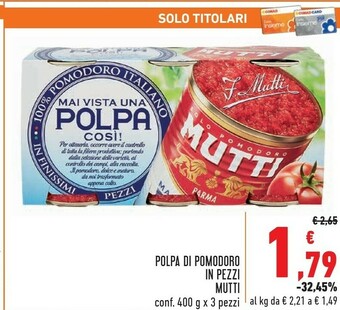 Conad Mutti Polpa Di Pomodoro 1200 G(ml) offerta