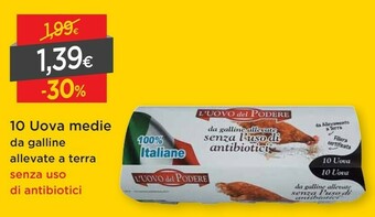 DPiù L'uovo del podere 10 Uova Medie offerta
