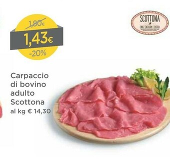 DPiù Carpaccio Di Bovino Adulto Scottona offerta