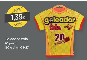 DPiù Goleador 20 Pezzi Cola 150 G(ml) offerta