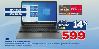 Euronics HP Notebook offerta