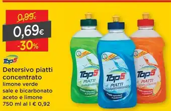 DPiù Tap5 Detersivo Piatti Concentrato offerta