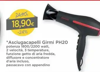 DPiù Girmi PH20 2200W Nero, Rosso offerta