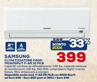 Euronics Samsung Condizionatori offerta
