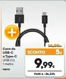 Expert Puro Cavo Da USB-C A Type C offerta