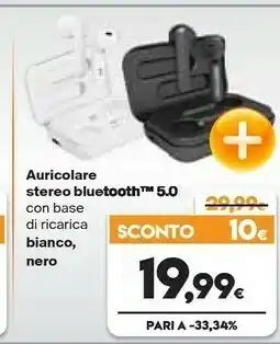 Puro Auricolare Stereo Bluetooth 5.0