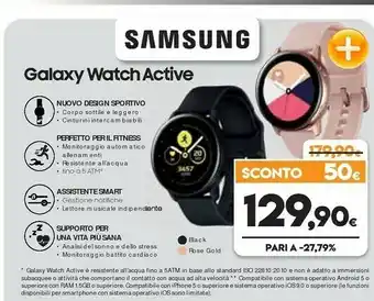 Expert Samsung Galaxy Watxh Active offerta