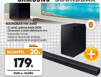 Expert Samsung HW-A450 Nero 2.1 Canali 300 W offerta